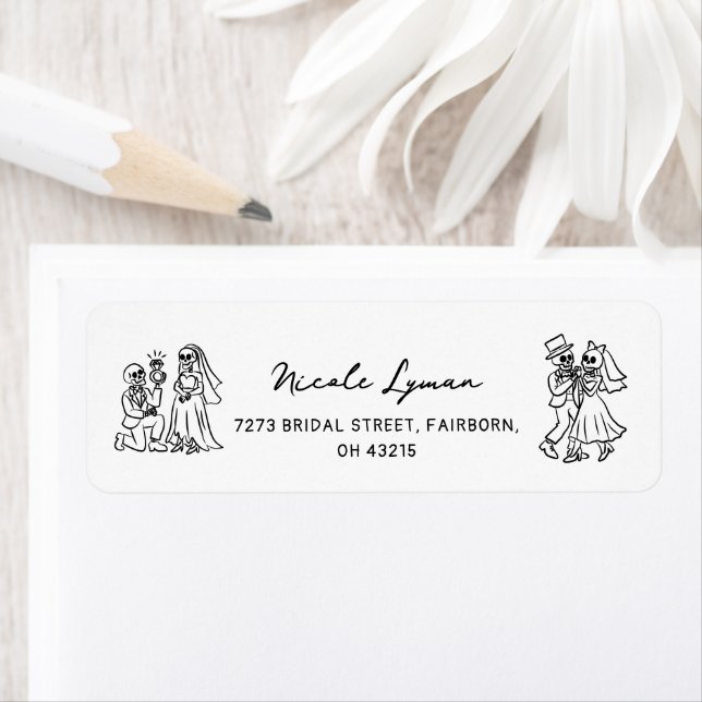 Handgezeichneter Whimsical Halloween Polterabend (Insitu)