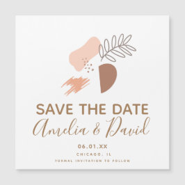 Handgezeichnetes Abstraktes botanisches Save the D Magnetkarte