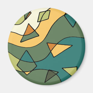 Handgezeichnetes abstraktes Vintage-Design Magnet