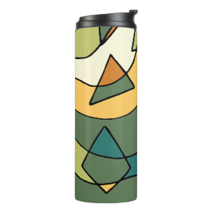 Handgezeichnetes abstraktes Vintages Design Thermosbecher