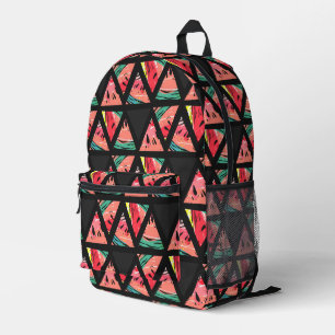 Handgezeichnetes Abstraktes Wassermelonmuster Bedruckter Rucksack