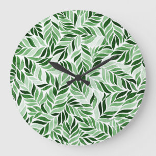 Handgezeichnetes Aquarell-Abstraktes Nahtloses Mus Große Wanduhr