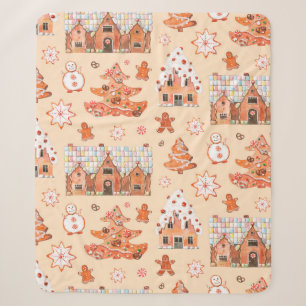Handgezeichnetes Aquarellmuster nahtlos Sherpadecke