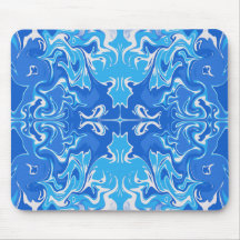 Handgezeichnetes blaues Marmor-Mauspad