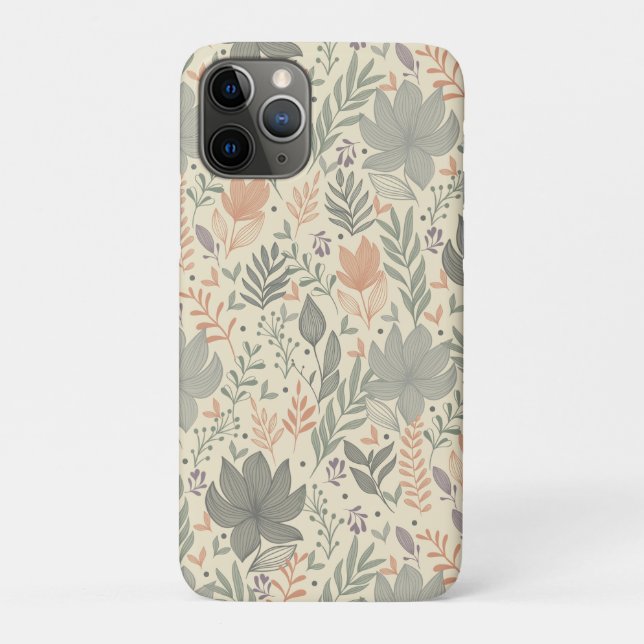Handgezeichnetes Blumen Case-Mate iPhone Case (Rückseite)