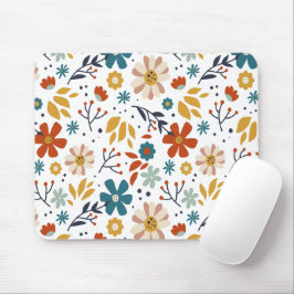 Handgezeichnetes Blumenmuster Mousepad