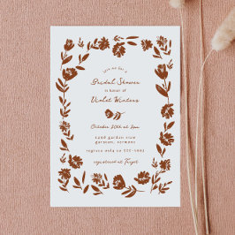 Handgezeichnetes Brautparty der Whimsikschen Blume Einladung