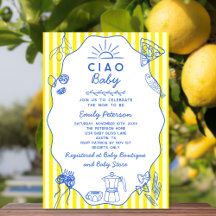 Handgezeichnetes Ciao Baby Italienische Kinderdusc