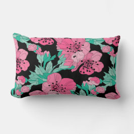Handgezeichnetes Dekorationsmuster Cherry Blossom Lendenkissen