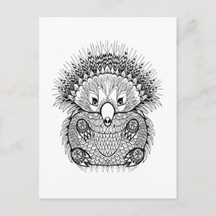Handgezeichnetes Echidna Doodle Postkarte