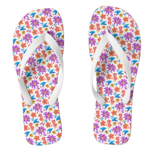 Handgezeichnetes, exotisches Muster-70703 Flip Flops