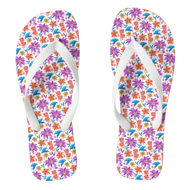 Handgezeichnetes, exotisches Muster-70703 Flip Flops (Fußbett)