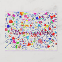 Handgezeichnetes farbenfrohes florales Wirbelmuste
