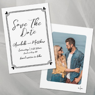Handgezeichnetes Foto Whimsical Einfache Hochzeit Save The Date