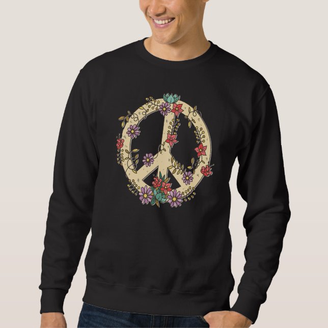 Handgezeichnetes Friedenszeichen Sweatshirt (Vorderseite)