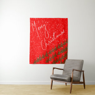 Handgezeichnetes Frohe Weihnachten Wandteppich