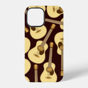 Handgezeichnetes Gitarren-Nahtlosmuster iPhone 12 Hülle
