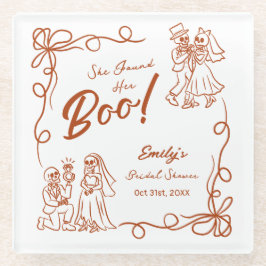Handgezeichnetes Halloween-Brautparty Glasuntersetzer
