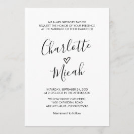 Handgezeichnetes Herz Einladung