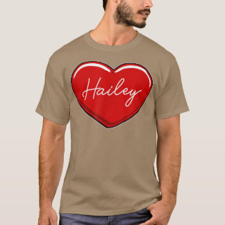 Handgezeichnetes Herz HaileyVorname Herz I Liebe H T-Shirt
