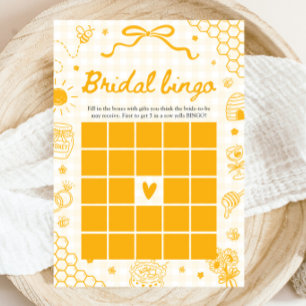 Handgezeichnetes Honigbiene-Braut-Bingo-Baby-Showe Einladung