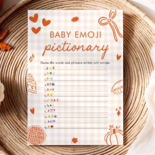 Handgezeichnetes italienisches Baby-Emoji-Pictiona Einladung