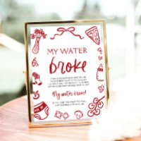 Handgezeichnetes Italienisches Baby Water Broke Du