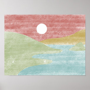 Handgezeichnetes Landschaftspopster Poster