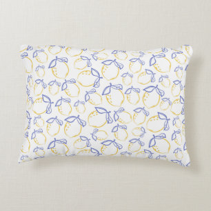 Handgezeichnetes Lemon Muster Akzent Pillow Dekokissen