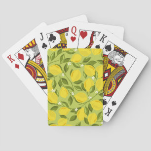 Handgezeichnetes Lemons farbiges Tapete Spielkarten