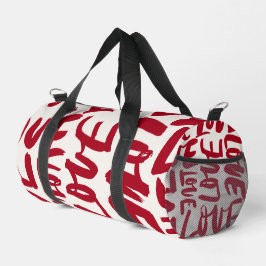 Handgezeichnetes Liebesmuster - Spielend moderne R Duffle Bag