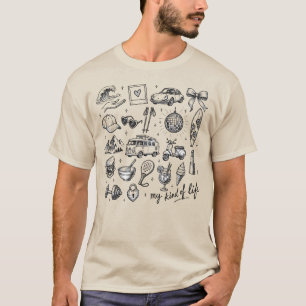 Handgezeichnetes Lifestyle-Clipart-Bundle, T-Shirt