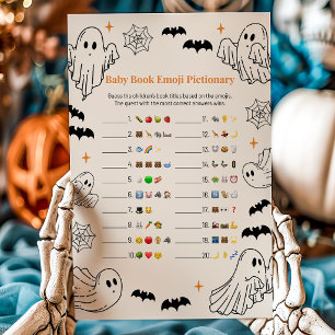 Handgezeichnetes Little Boo Baby-Emoji-Pictionary-