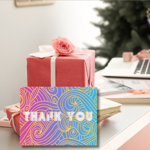 Handgezeichnetes lockiges Muster Abstract Postkarte