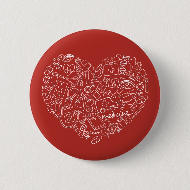 Handgezeichnetes mediales Doodle-Logo Button (Vorderseite)