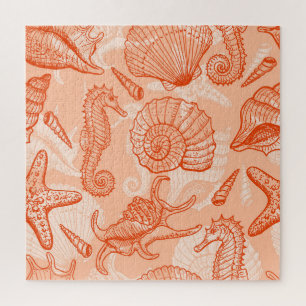 Handgezeichnetes Meer: Vintage-Muster