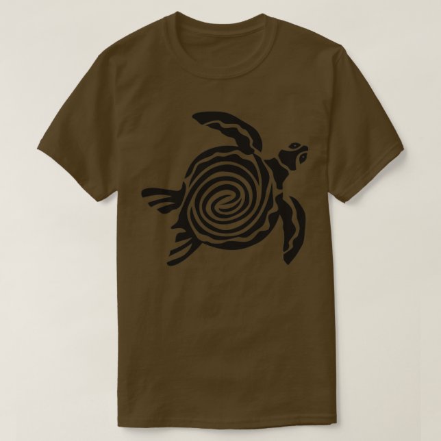 Handgezeichnetes Meeresschildkrötenbild T-Shirt (Design vorne)