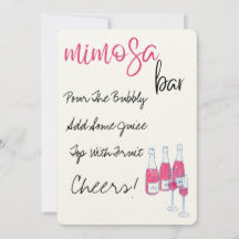 Handgezeichnetes Mimosa Bar Sign