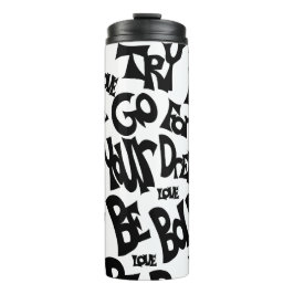 Handgezeichnetes, Motivierend Tumbler-Design Thermosbecher