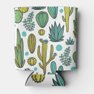 Handgezeichnetes Naturmuster Cacti Dosenkühler