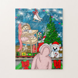 Handgezeichnetes Nostalgisches Weihnachtsfenster