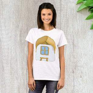 Handgezeichnetes Reetdachhaus Kleines Haus T-Shirt