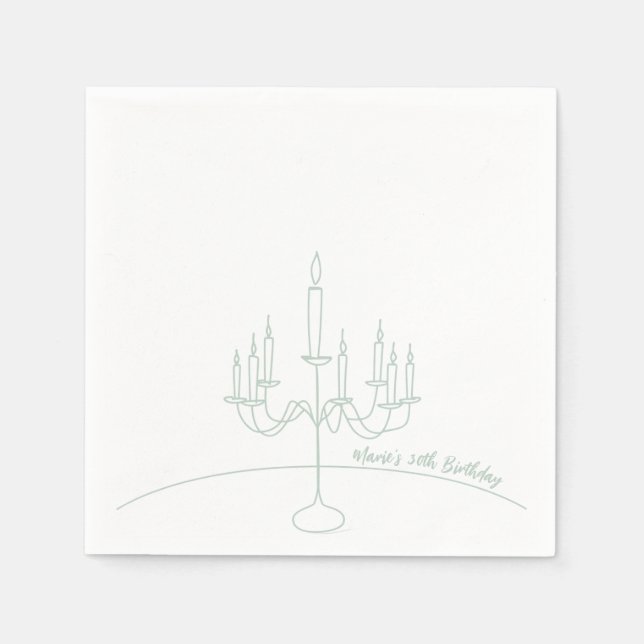 Handgezeichnetes Rokoko Soft Renaissance Coquette  Serviette (Vorderseite)