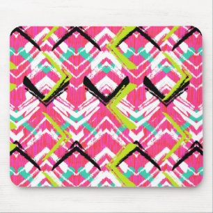 Handgezeichnetes Rosa Zickzack-Muster Mousepad