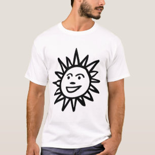 Handgezeichnetes Sonnenmotiv T-Shirt