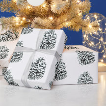 Handgezeichnetes TannenZapfen-Muster Weihnachten