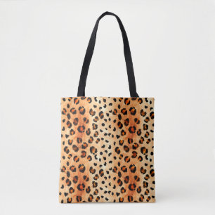 Handgezeichnetes Wasserfarbenleopardenmuster. Exot Tasche
