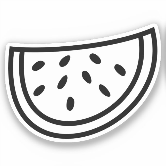 Handgezeichnetes Watermelon-Vinyl-Aufkleber Aufkleber (Vorderseite)