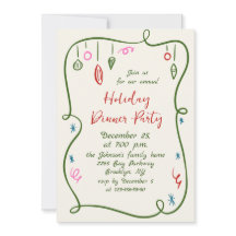 Handgezeichnetes Weihnachtsfest Abendessen