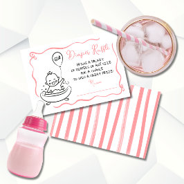 Handgezeichnetes Windelmädchen Einladung